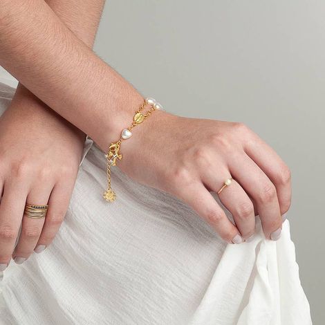 PULSEIRA DUAS DEZENAS PEROLA CORACAO (CARTELA)
