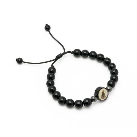 PULSEIRA REG MAD PRETA 8MM RES N SRA APARECIDA ++ (AGO)