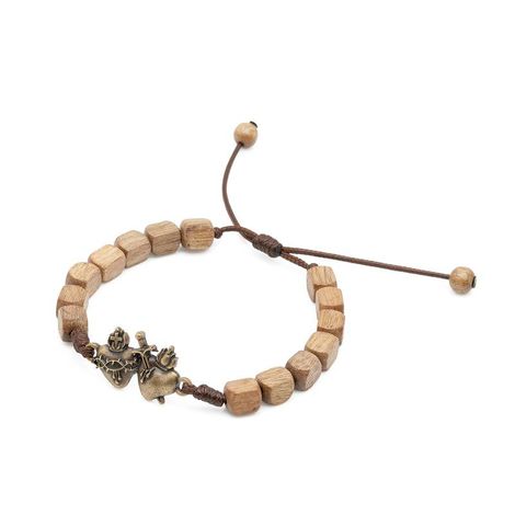 PULSEIRA REG MAD IMBUIA 6/8MM QUADRADA SAGRADOS CORACOES OV