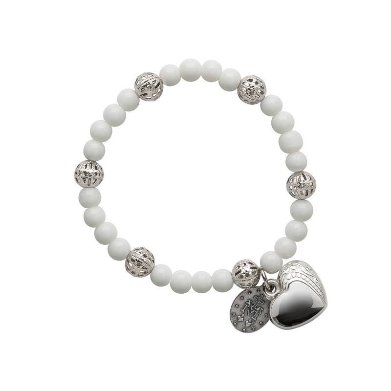 PULSEIRA AMOR DE MARIA OG BRANCA C/MED CORACAO