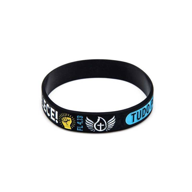 Pulseira Silicone Tudo Posso Naquele Que Me Fortalece!