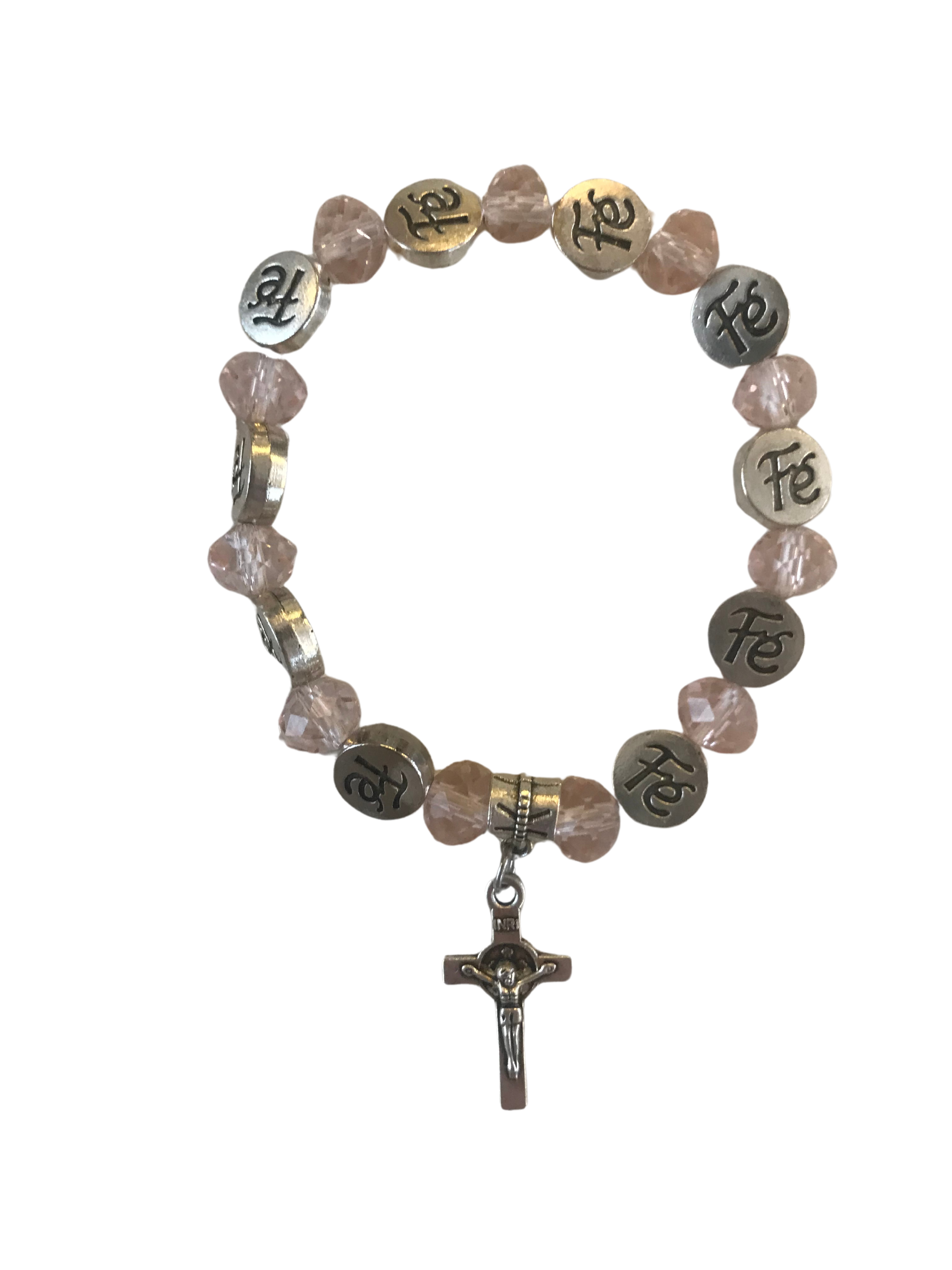 PULSEIRA CRISTAL FE COM CRUCIFIXO