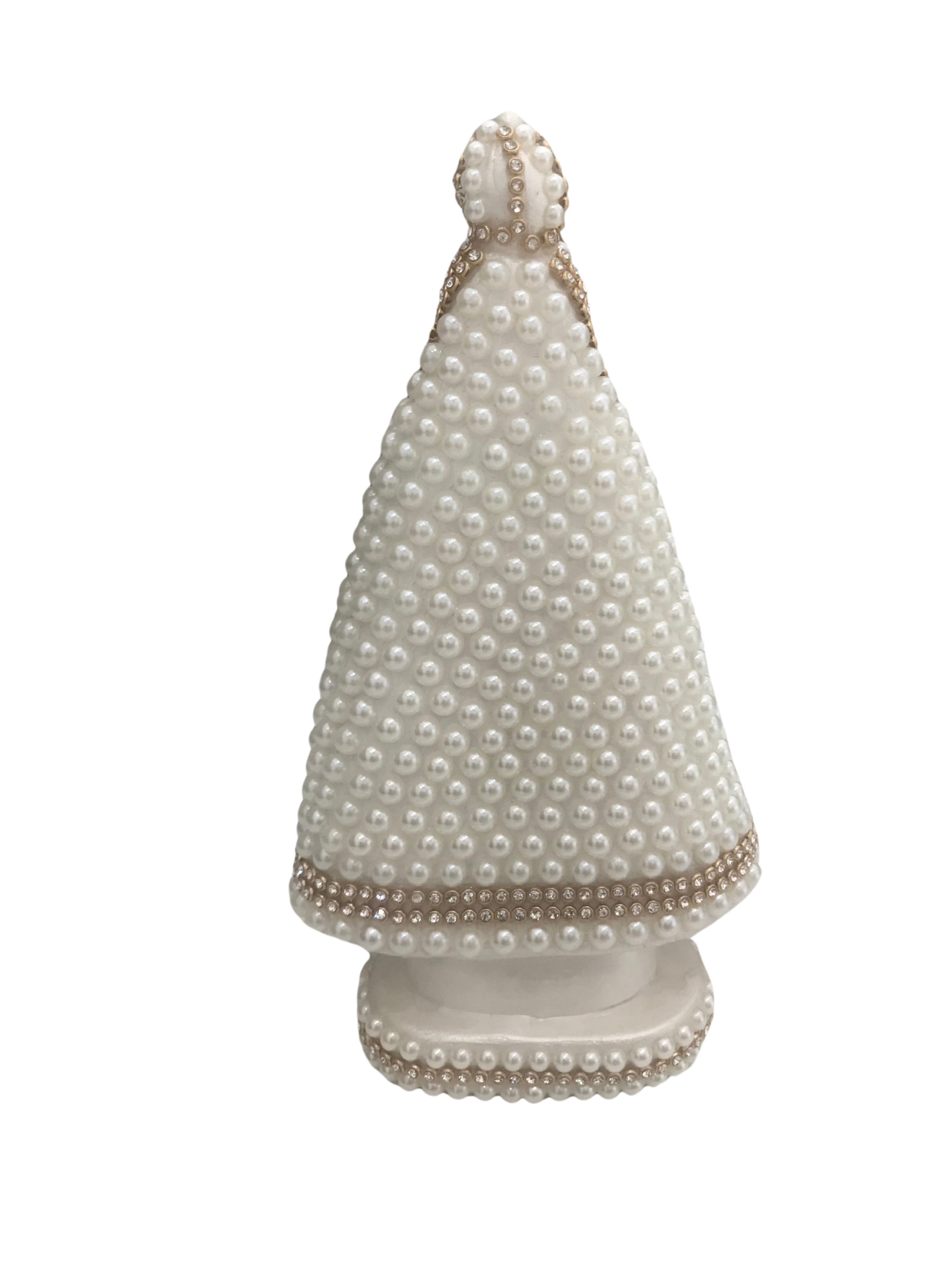 NS.Ap de 20cm com manto em pérolas