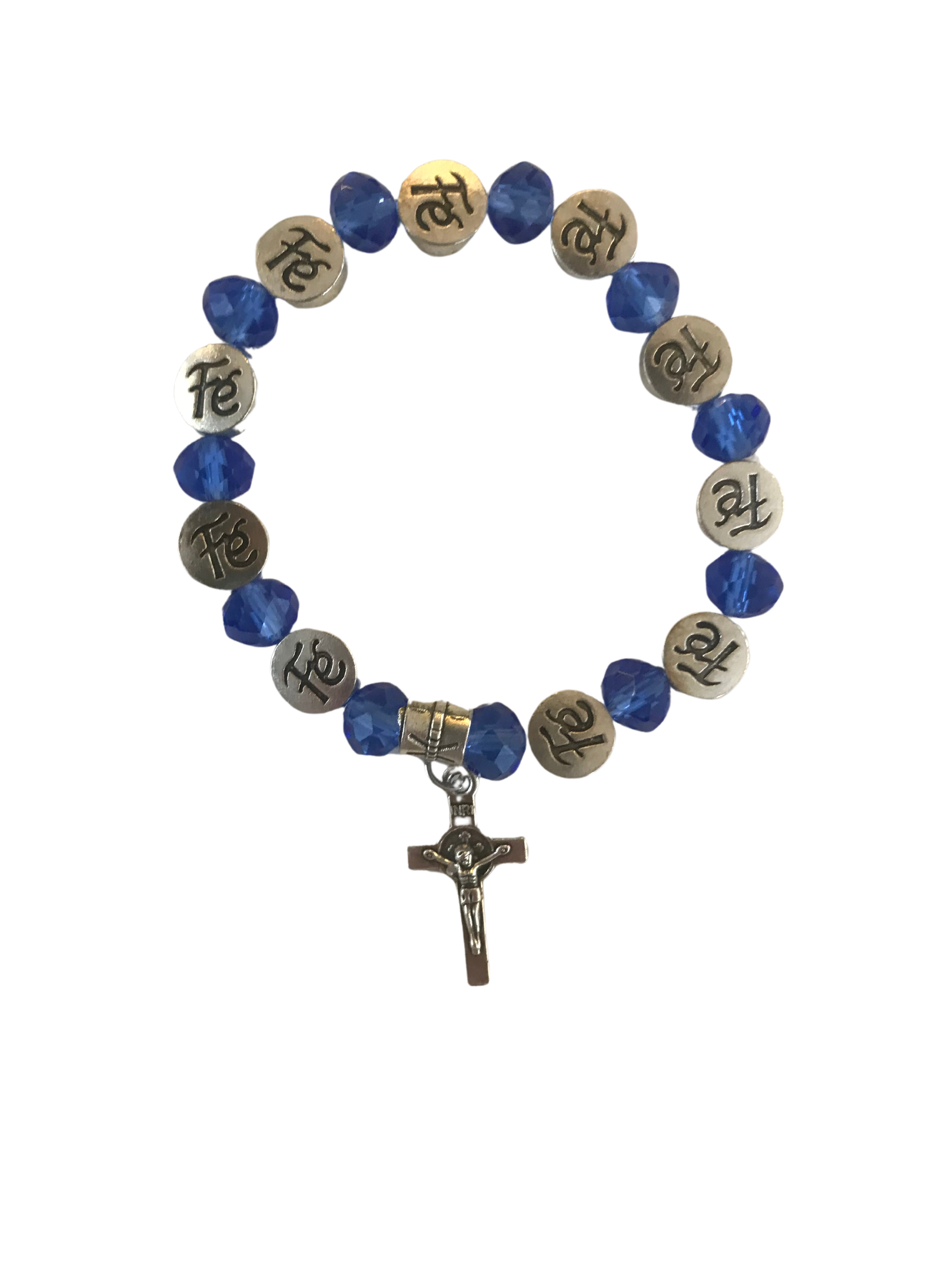 PULSEIRA CRISTAL FE COM CRUCIFIXO