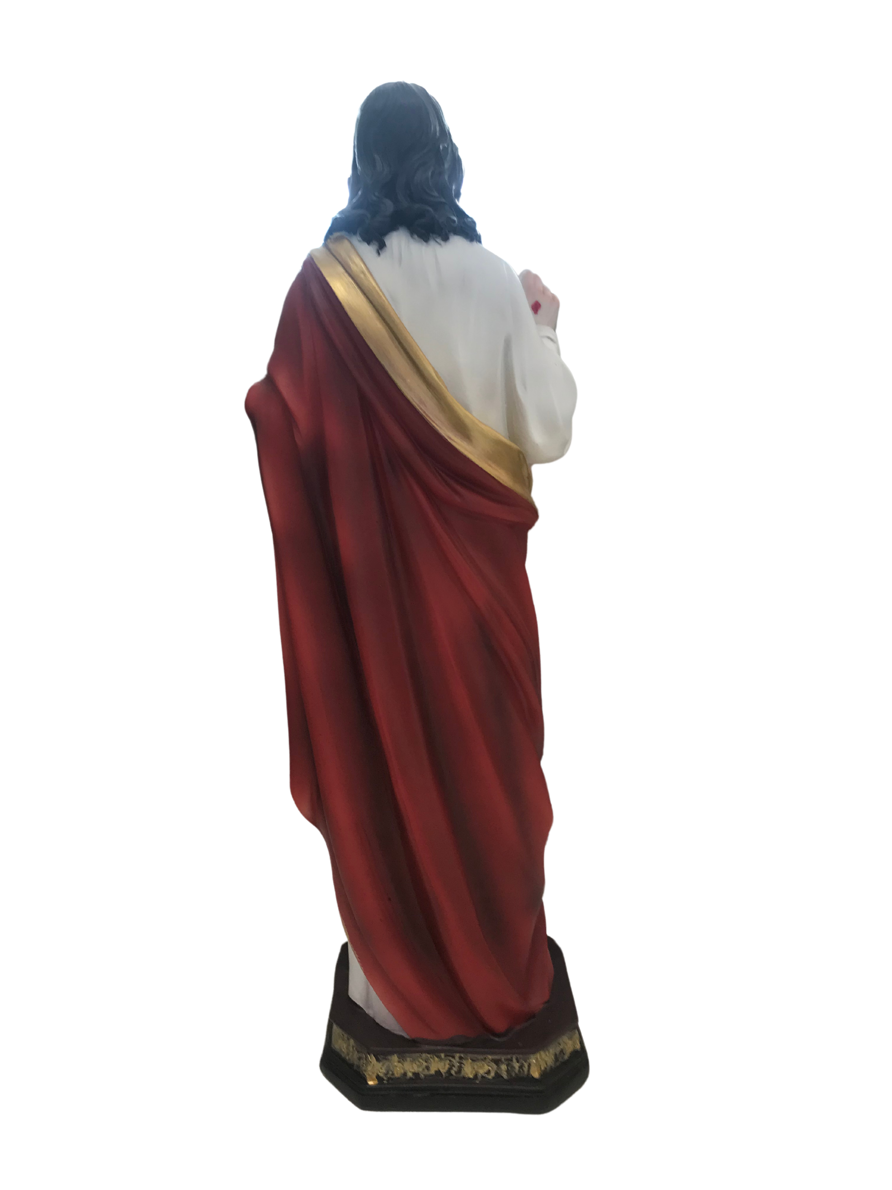IMAGEM S CORACAO JESUS RESINA 45 CM