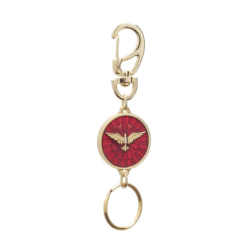 CHAVEIRO ESPIRITO SANTO/7 DONS RED DOUR RES COLOR C/MOSQ ++