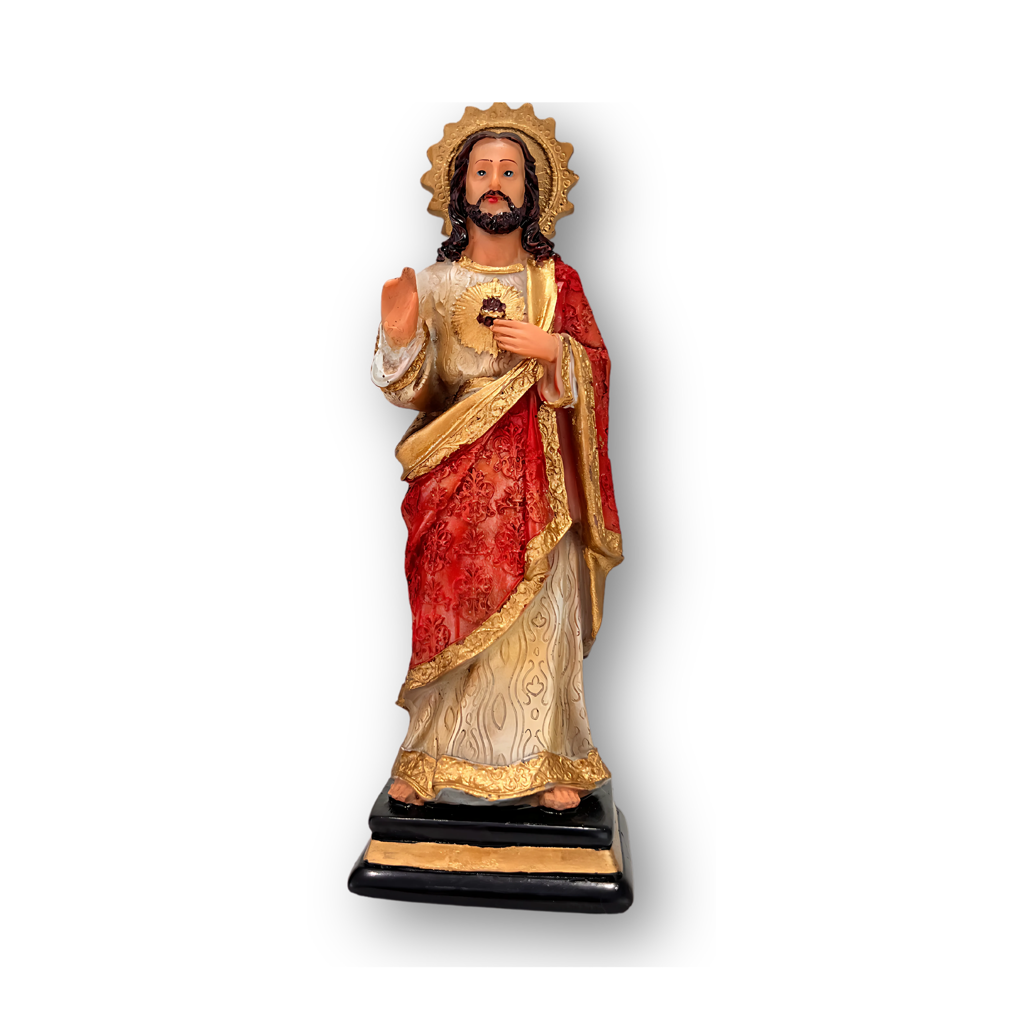 Imagem do Sagrado Coração de Jesus, com 19 cm de altura