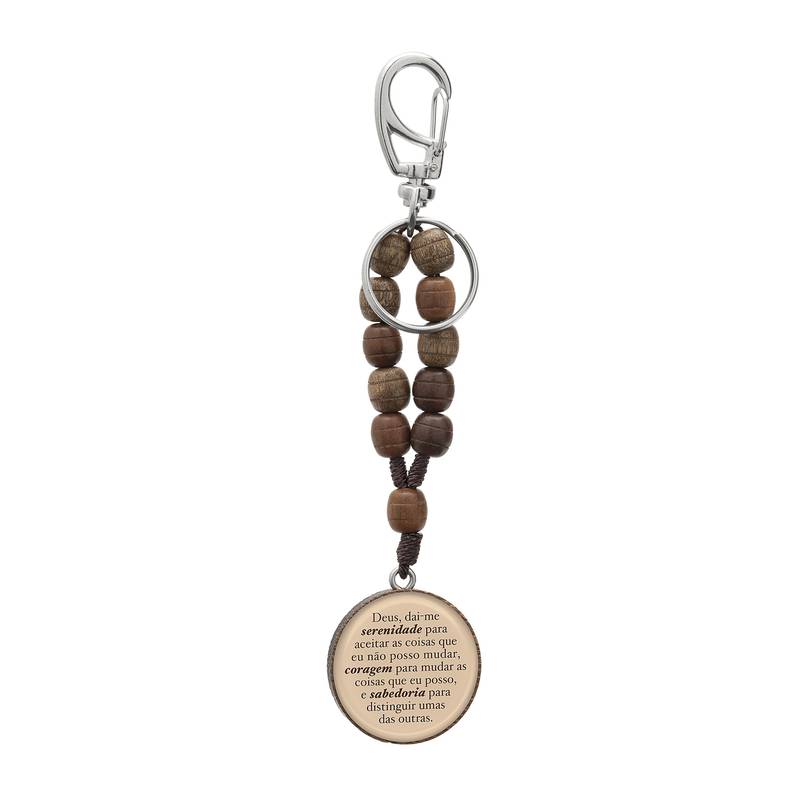 CHAVEIRO-DEZENA MAD IMBUIA 9/10MM FRIS JESUS (OR SERENIDADE)