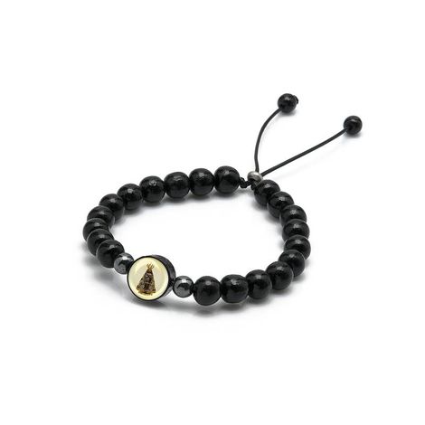 PULSEIRA REG MAD PRETA 8MM RES N SRA APARECIDA ++ (AGO)