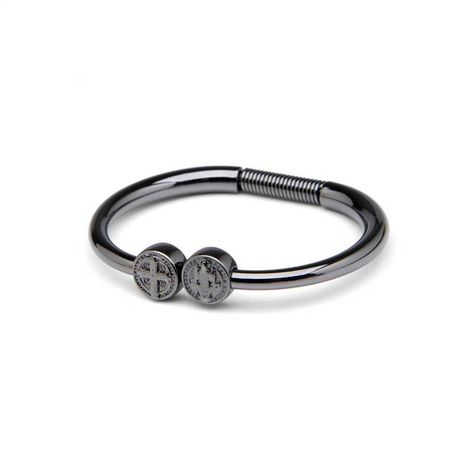 Bracelete Medalhas de Sao Bento - Onix - Com Fe Brasil