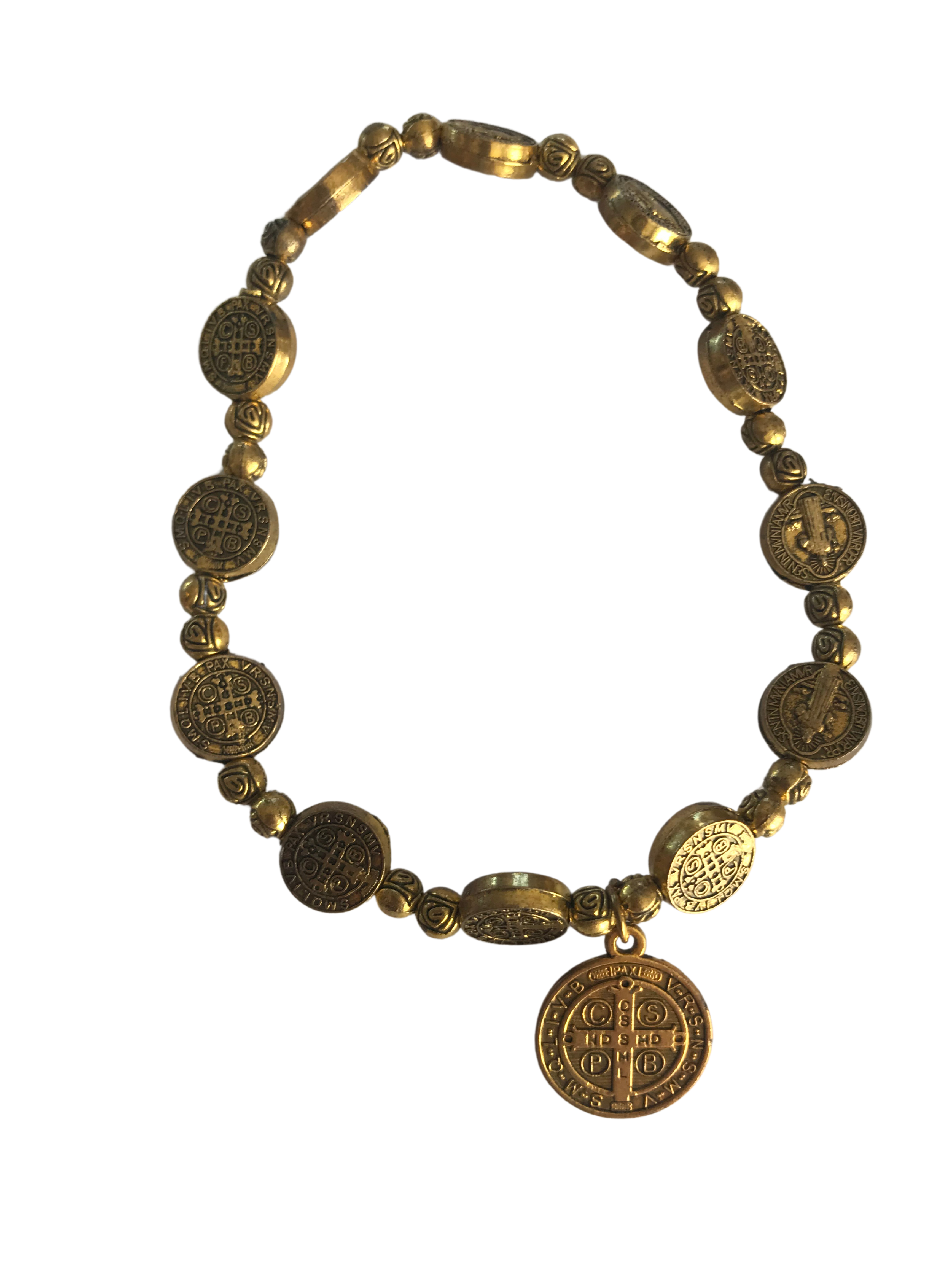 PULSEIRA METAL DOURADA S.BENTO ROSAS MP ME0231