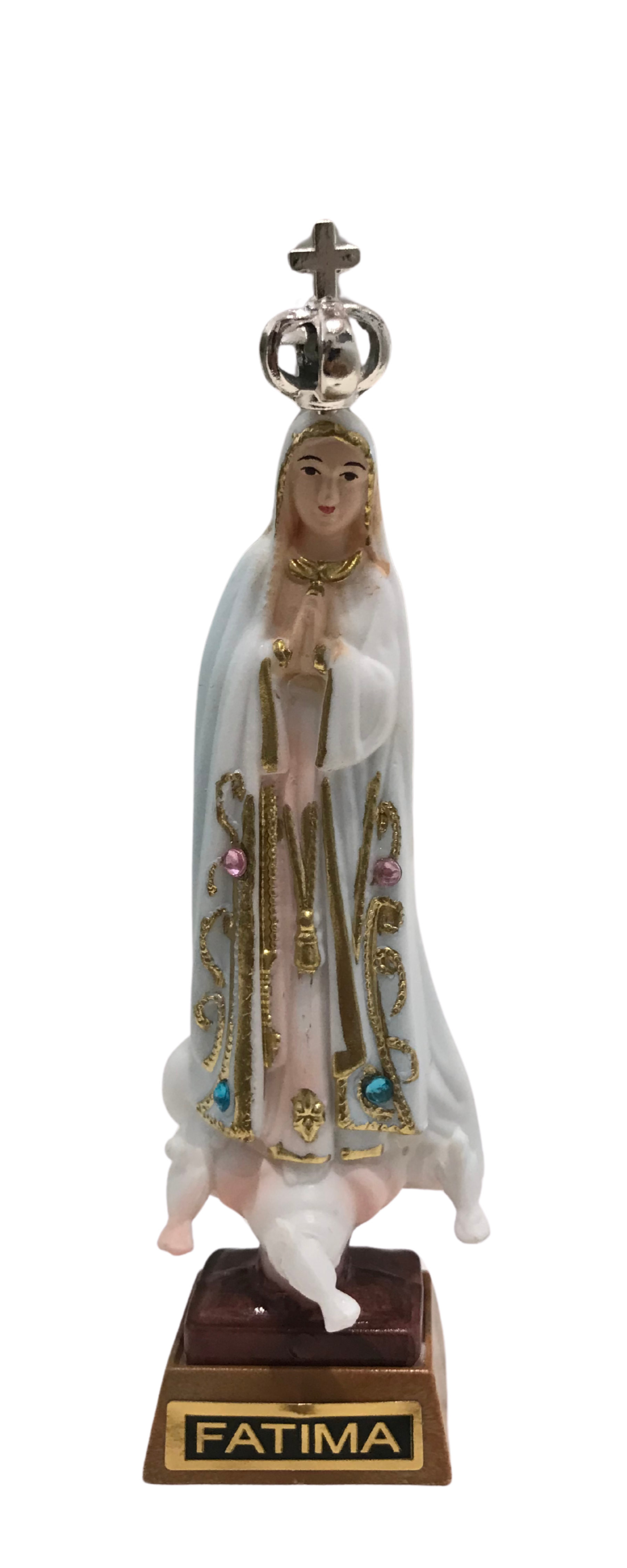 IMAGEM NOSSA SENHORA DE FATIMA TRADICIONAL - 10CM DE ALTURA