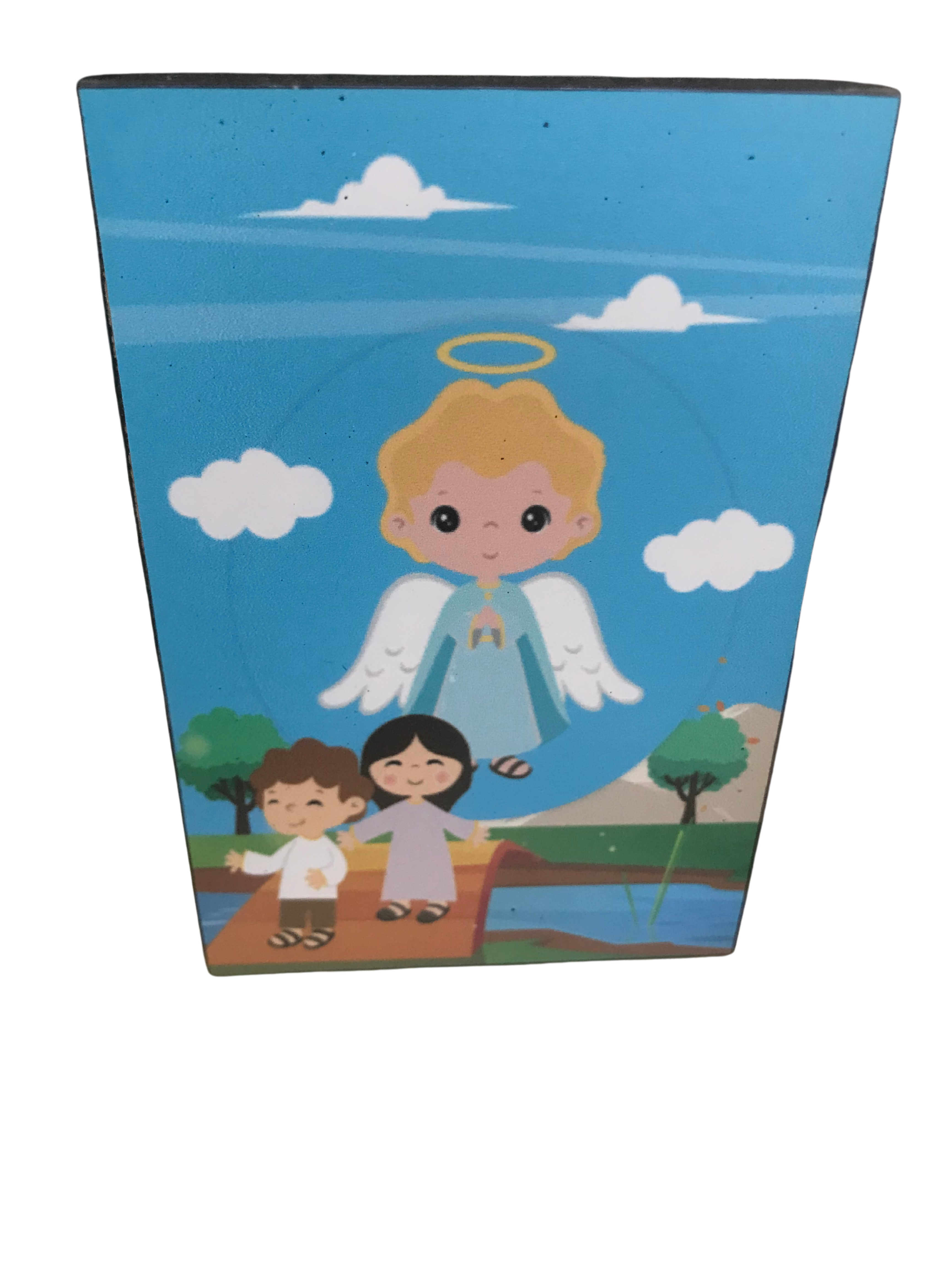 QUADRO MDF 8X12 ANJO DA GUARDA INFANTIL SAINT JOSEPH