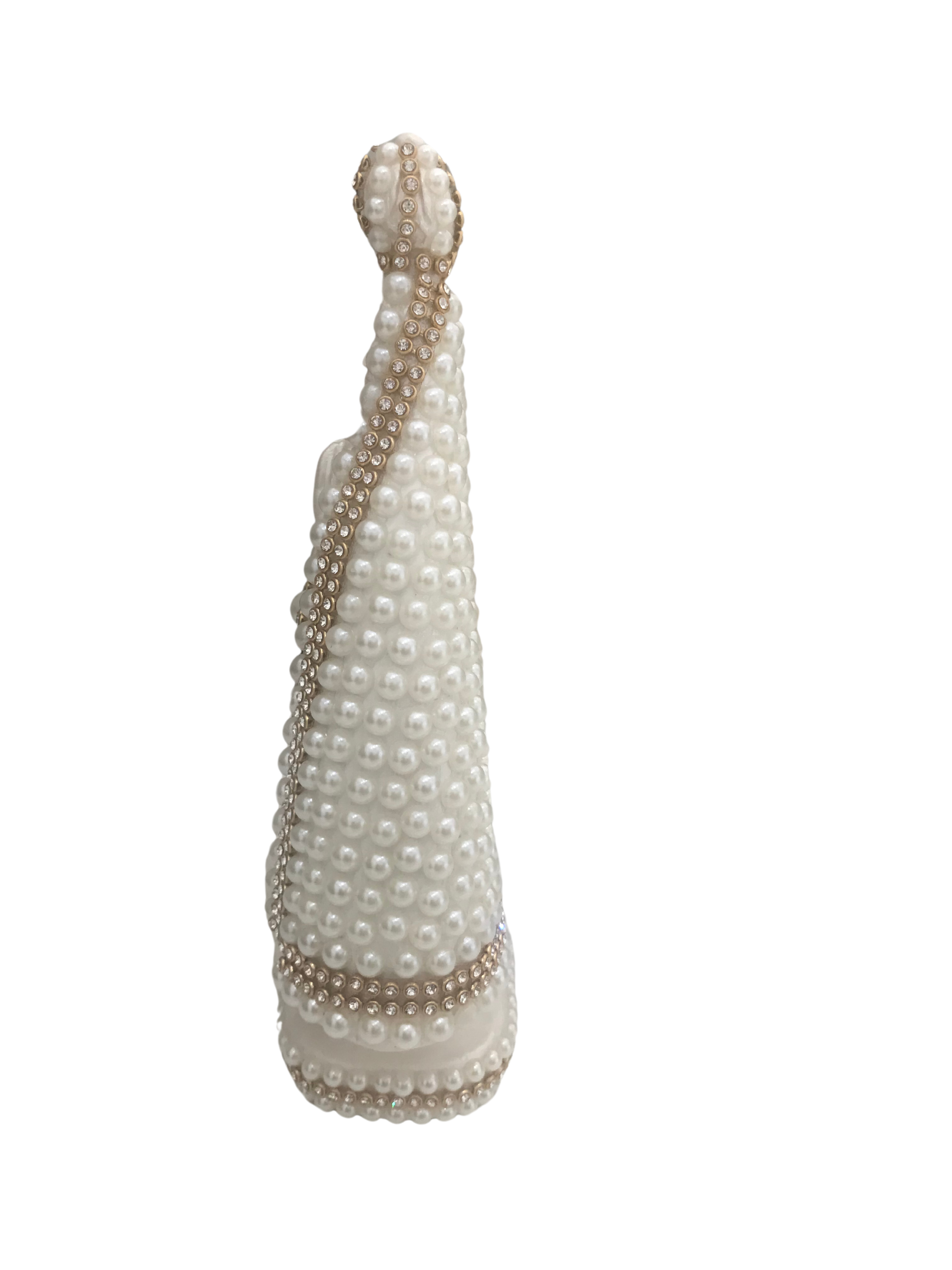 NS.Ap de 20cm com manto em pérolas