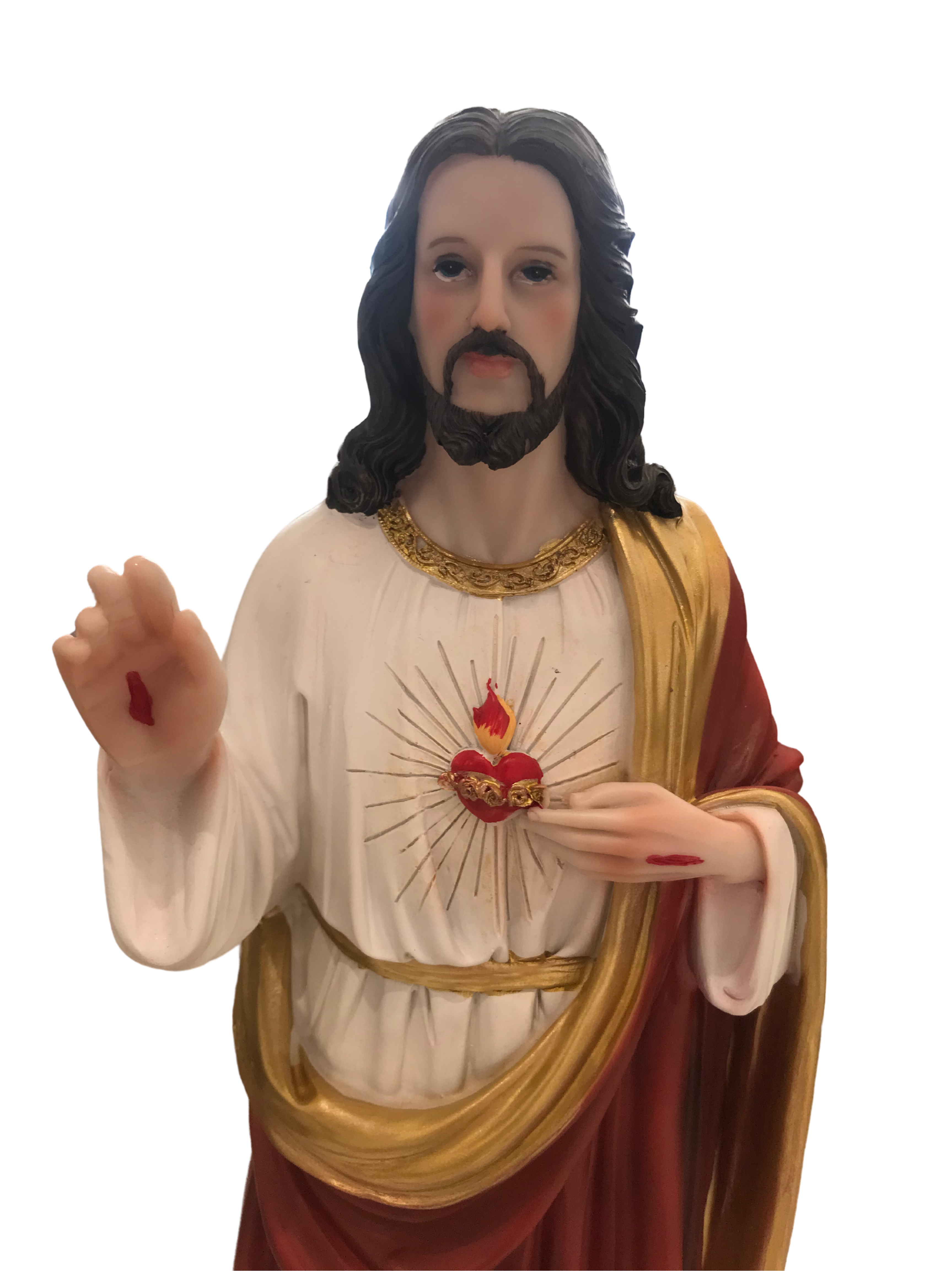 IMAGEM S CORACAO JESUS RESINA 45 CM