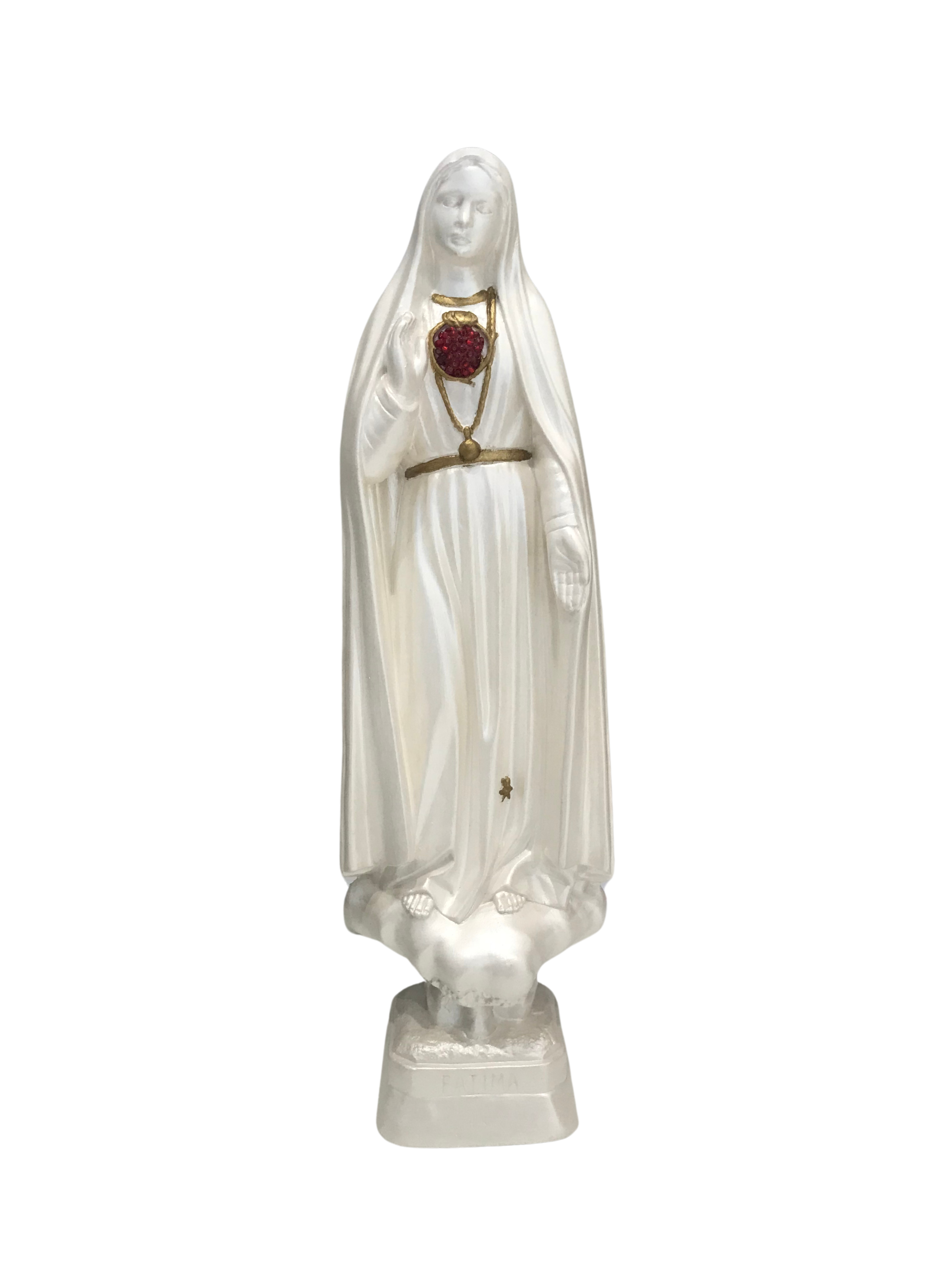 Nossa Senhora de Fátima 30cm branca perolada