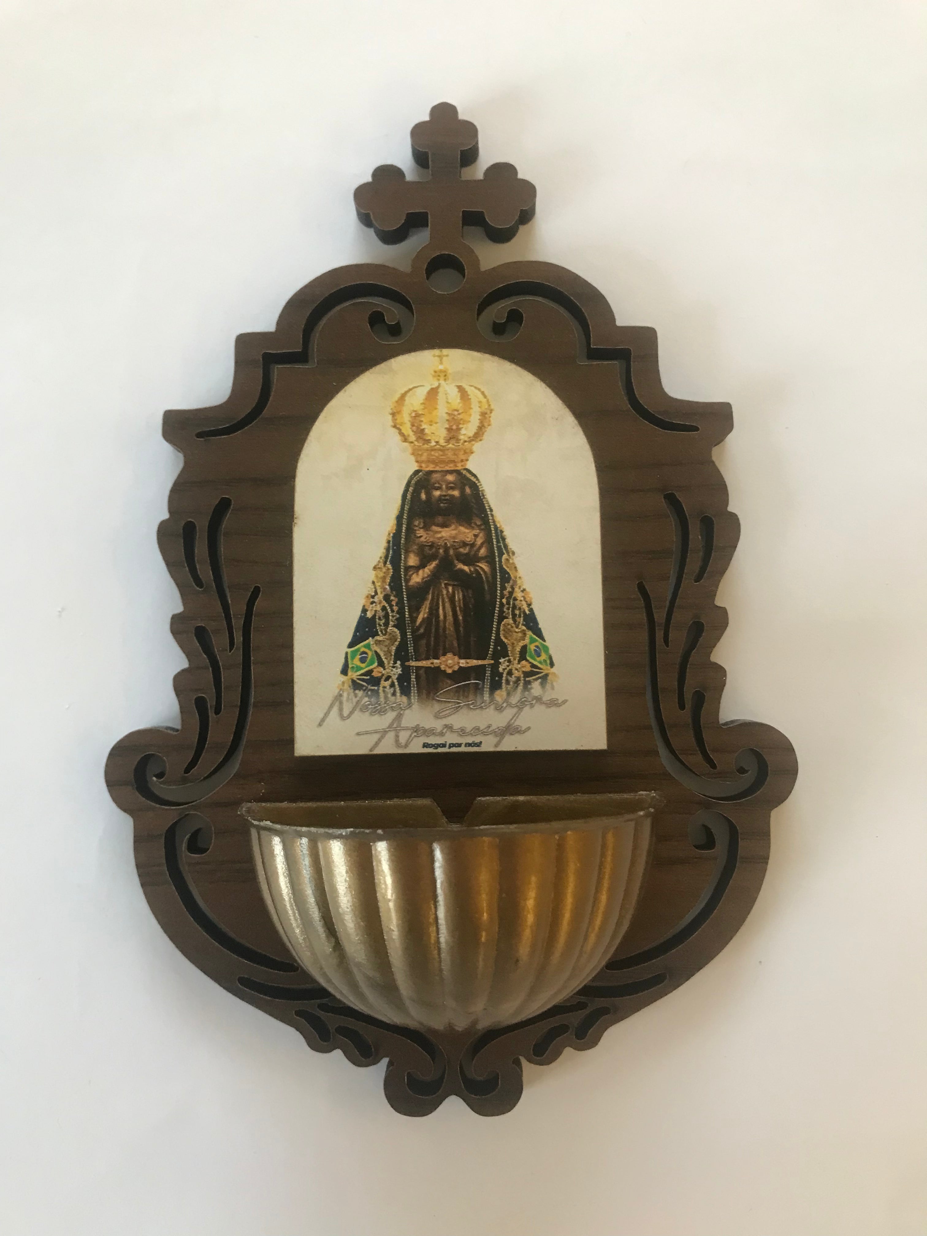 PORTA AGUA BENTA MDF ARABESCO 16.6X11.3 N.S.APARECIDA SAINT JOSEPH