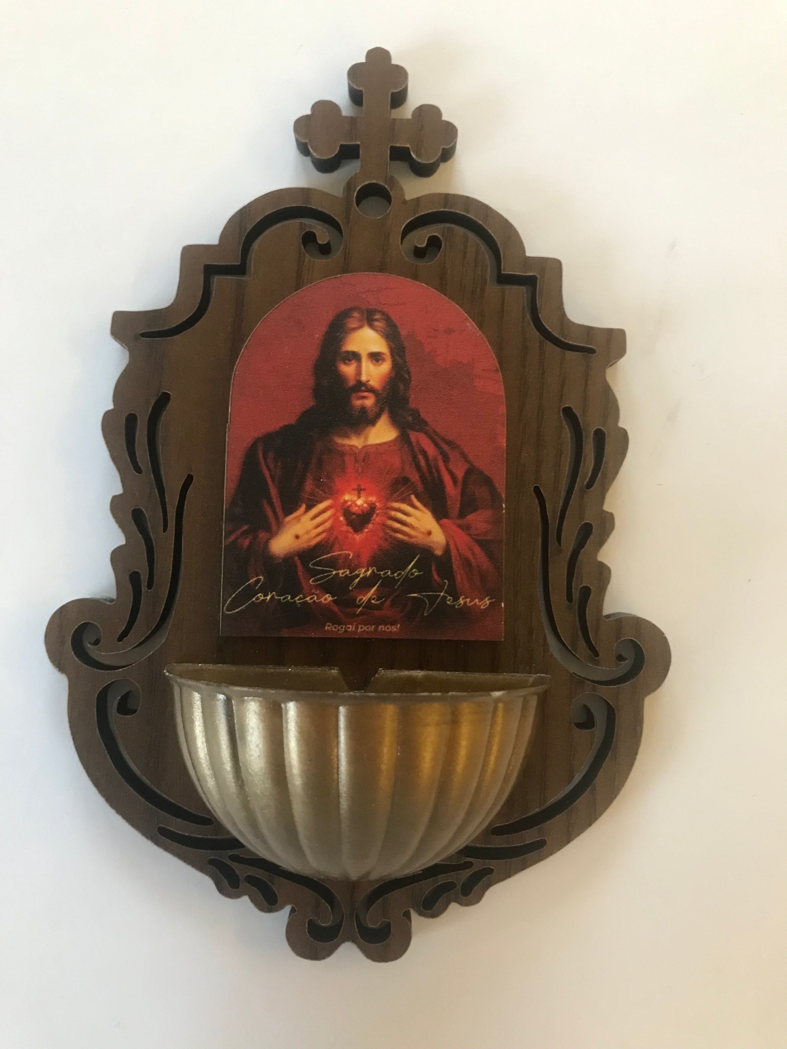 PORTA AGUA BENTA MDF ARABESCO 16.6X11.3 S.C.JESUS SAINT JOSEPH